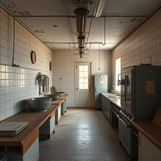 Foto dell'interno della Pasticceria Artigiana Dolcezza prima della ristrutturazione, con un aspetto datato e poco invitante