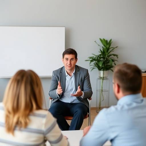 Un coach che facilita una sessione di coaching individuale