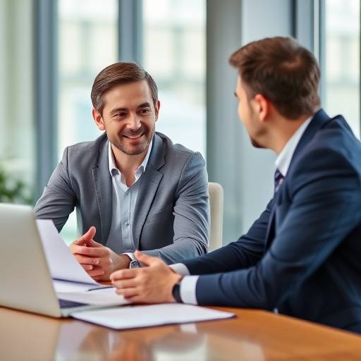 Un consulente che conduce una riunione strategica con un cliente