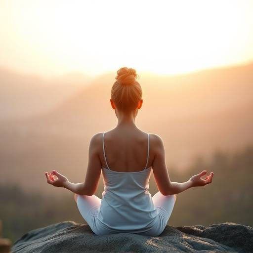 Una persona che medita in un ambiente tranquillo, simboleggiando il benessere mentale